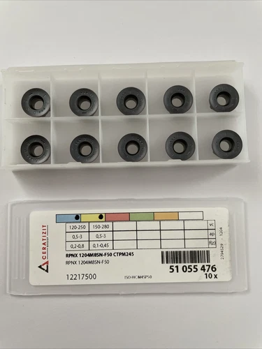 RPNX 1204M8SN-F50 CTPM245 CERATIZIT CARBIDE INSERTS 51055476 10pcs VAT INVOICE