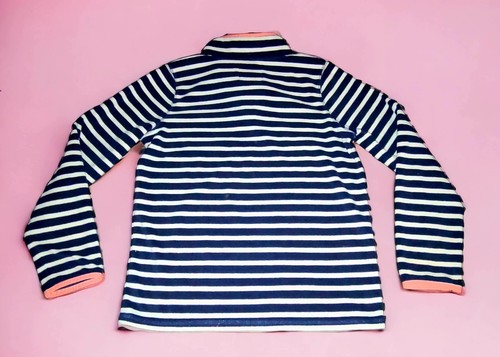 Oshkosh B'gosh girls fleece pullover Striped sweatshirt Youth size 14 Msrp $28 - Picture 2 of 4