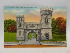 ANTIQUE PHOTO POSTCARD ELSINORE TOWER EDEN PARK CINCINNATI OHIO USA