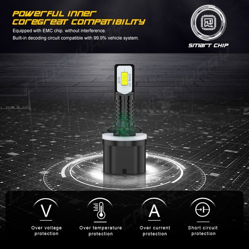 4pcs 880 881 LED Headlight High Low Beam Combo Bulbs For Arctic Cat King Cat 900 - Picture 7 of 11