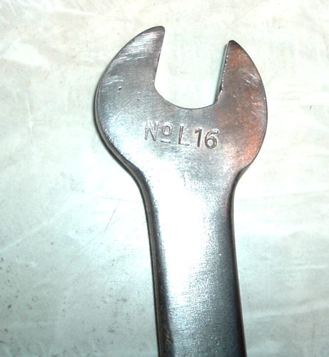 antigua llave de clavija punta azul nºi16 1/2" 14" longitud - Imagen 3 de 5
