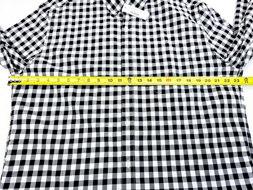 J. Crew Classic Stretch Size Medium Mens Black White Check Button Down Shirt NWT - Picture 3 of 12