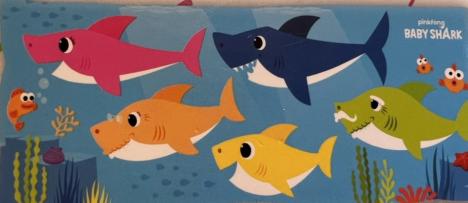 Nickelodeon 婴儿鲨鱼来游泳标准儿童双人床枕头 20 x 54 英寸 — 第 2/4 张图片