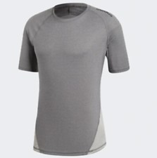 Mens Adidas Alphaskin Grey crew neck athletic fit climacool T-Shirt gymwear