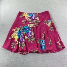 Lauren Ralph Lauren Skirt Womens 12 Pink Floral Georgette