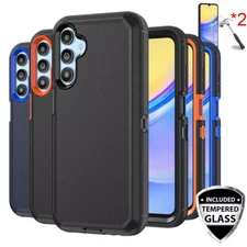 For Samsung Galaxy A15 5G Case Shockproof Heavy Duty Cover+2×Tempered Glass USA