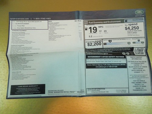 2018 LAND ROVER RANGE ROVER SPORT OWNERS MANUAL SET FACTORY OEM MINT - Picture 6 of 8