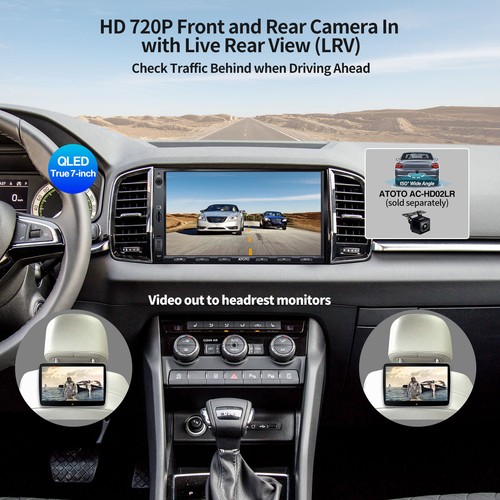 ATOTO F7 XE 7in Car Stereo Double 2DIN SXM Radio Wireless CarPlay & Android Auto - Picture 4 of 12