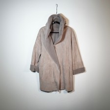 New Club Monaco Kamile Genuine Dyed Lamb Shearling Suede Manteaux Jacket Topaz L