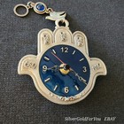 Elan Metal Clock Watch With Dove and Blue Charm EXTREMELY RARE 5x5" Inches