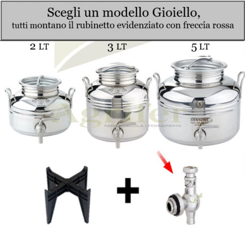 Botes y tarros de cocina de acero inoxidable