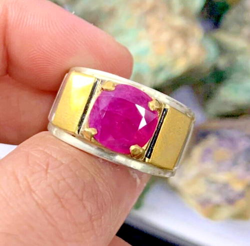 Natural Ruby Ring Afghanistan Ruby Ring Handmade Ring Gift Ring Unique Design - Picture 2 of 4