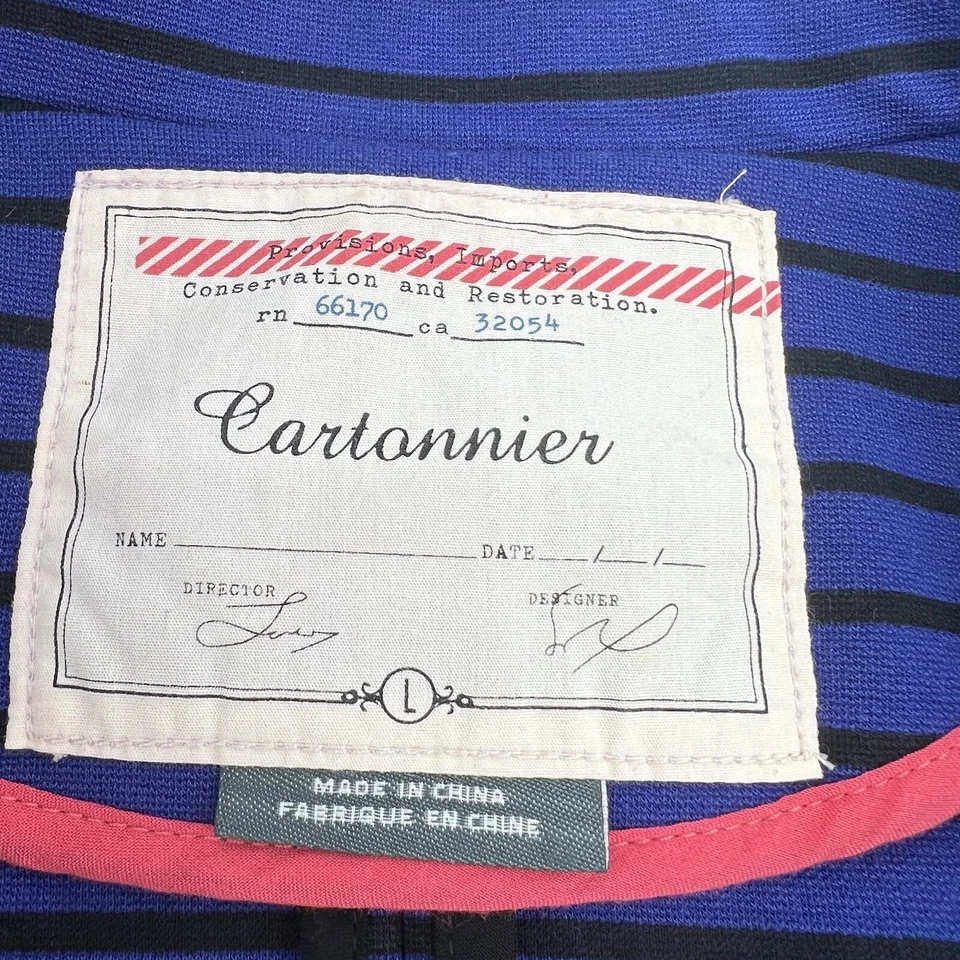 Anthropologie Cartonnier Blazer куртка женщин большой синий черный длинным рукавом - Изображение 4 из 4