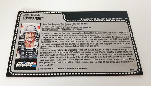 GI Joe – Commando (v1) File Card FR