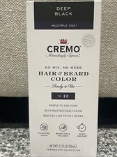 Cremo HAIR  BEARD COLOR N 12 DEEP BLACK No Mix, No Mess MULTIPLE USE New in Box