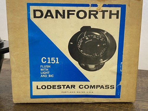 Vintage Danforth LODESTAR Compass Made USA Marine Nautical Boat C-151 - 第 8/9 張圖片