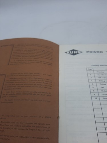 Operators Manual: Kuhn EL 35 Power Tiller - Picture 3 of 8