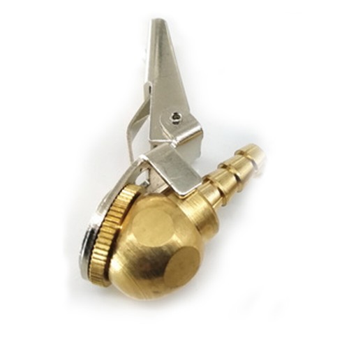 Ball Tire Air Chuck with Valve Stem Lock On Clip Tyre Inflator Brass Fitting AU - Picture 2 of 7