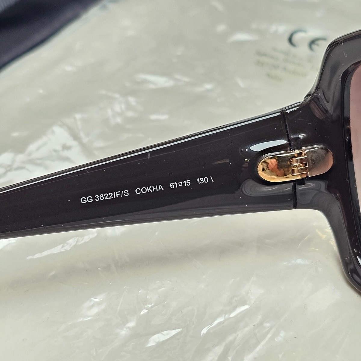 Gucci Sunglasses 2009 Vintage Leather Brown Black Square GG 3622/F