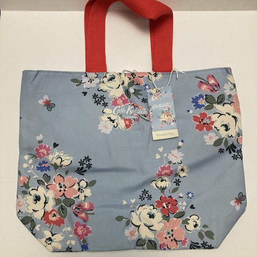 Tesco Cath Kidston Blue Flower Bag Tote Floral 2024 New - Picture 2 of 5