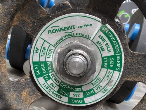 SURPLUS Flowserve 49550-9 Series 353 Gate Valve 3/4" 285 PSI - Picture 4 of 5