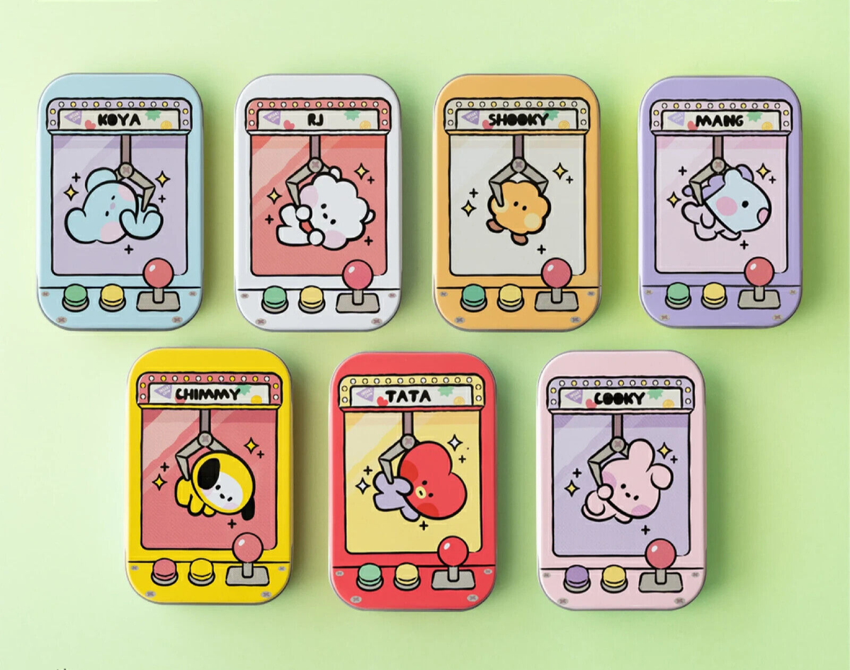 BTS BT21 minini Sticker set in a can case tin case Set of 7 | eBay