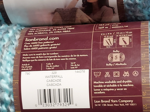 Set of 6-Lion Brand Yarn HOMESPUN, 6 oz ea, WATERFALL - Picture 5 of 8