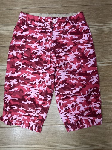Pantalones Capri Para Adolescentes Nike Cargo Rosa Camo Rectos Talla M - Picture 2 of 17