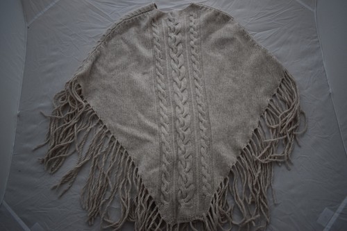Burberry klassisch beige lange Quaste Poncho Merinowolle/Kaschmir Einheitsgröße Damen - Bild 9 von 10
