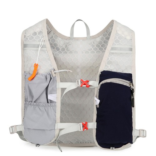 Hydration Running Vest Waterproof Outdoor Backpack for Marathon Cycling (Grey) - Picture 6 of 9