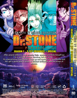 DVD Complete Dr.Stone Season 1 2 3 Epi 1-57 End + Special
