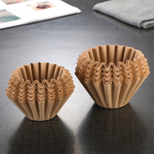 1-2 Cup Brown Coffee Filters 50 Count Unbleached Basket Coffee Filter Paper