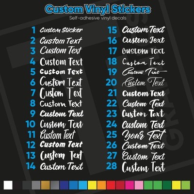 Personalisierte Pinsel Schrift Name Vinyl Aufkleber individueller Text Abziehbild ausgefallene Schrift Auto-v11
