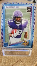2025 Donruss Optic Tai Felton Rated Rookies Holo Blue Star Border SP Vikings