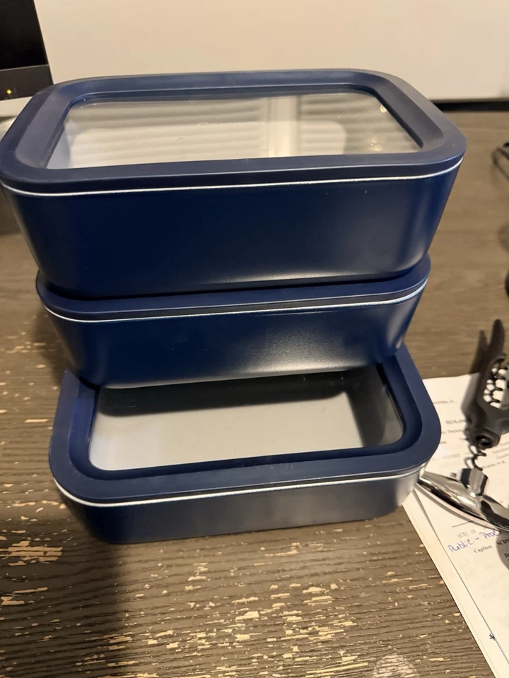 Contenedores de almacenamiento para alcaraveas - azul marino Foto 3 de 3