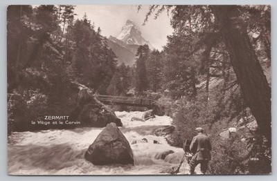 Zermatt Matterhorn la Vierge et le Cervin Alpine River Scene