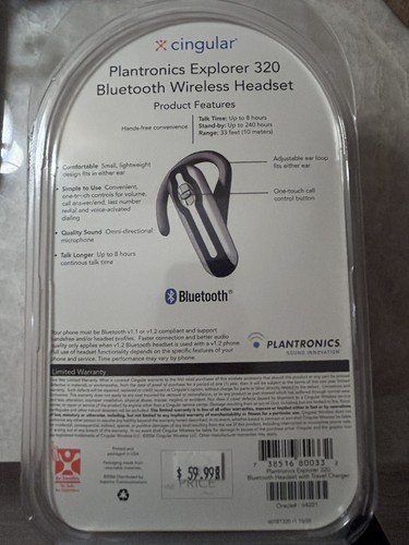 Casque sans fil Bluetooth Cingular Plantronics Explorer 320 - Photo 2 sur 2