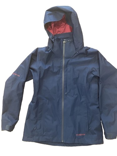 Patagonia Women's Small Gore-Tex Recco Hooded Jacket Navy Shell Only READ