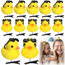 12 Pcs Duck Hair Clips Yellow Duck Hairpin Kawaii Cartoon Ducky Clips Decorat...