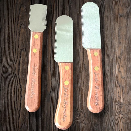 Jodi Murphy Dog Grooming Carding Tools Set 3pc Deshedding Stripping Rake