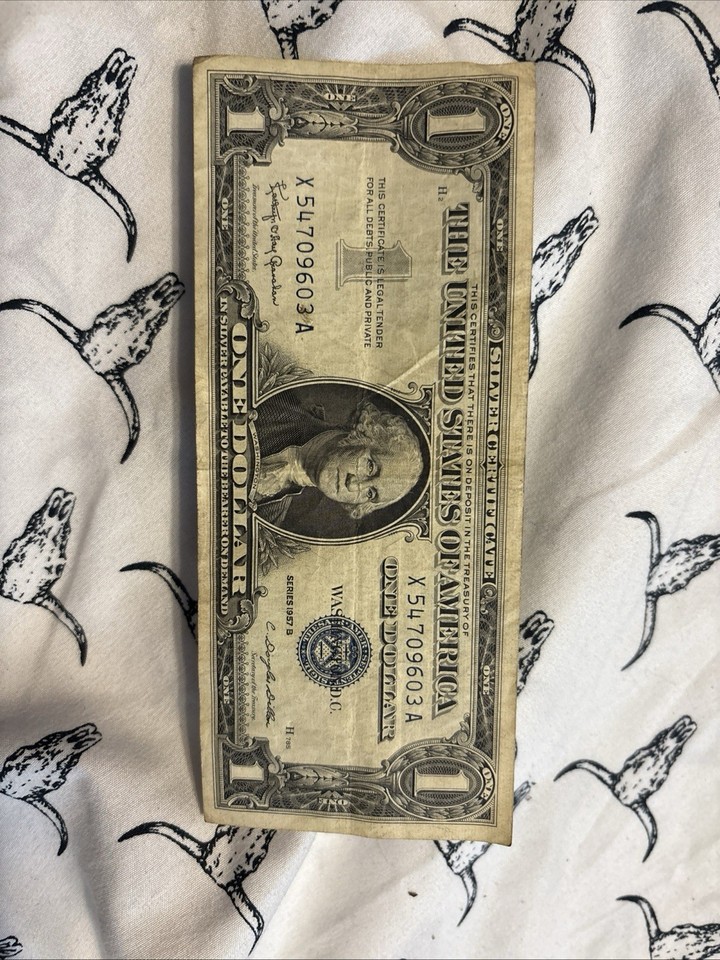 1957 Dollar Bill Blue Star Silver Certificate Good Condition eBay 1957 Dollar Bill Blue Star Silver Certificate Good Condition eBay
