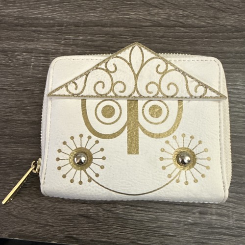 Disney Parks Loungefly Its A Small World Clock White Gold Zip Wallet