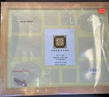Natural Wood Collage Picture Wall Frame Holds 11 Photos 16 x 13 NEW