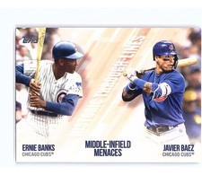 2019 Topps Historic Throughlines Ernie Banks / Javier Baez #HTL-11