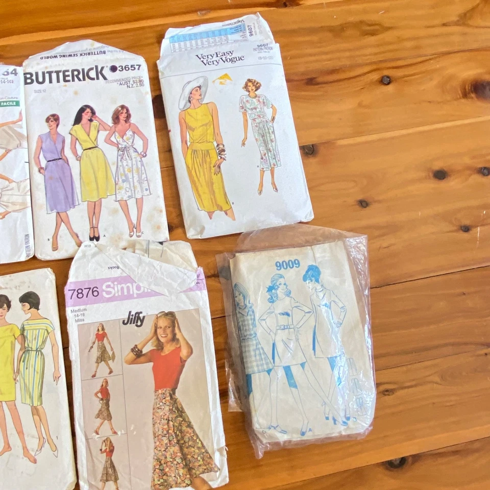Vintage Sewing Patterns Bulk Lot 1960s 70s Butterick Simplicity NOT CHECKED - image 4 of 4