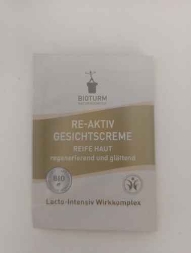 Bioturm Re-Aktiv Gesichtscreme reife Haut 3 ml MHD: 10/2026