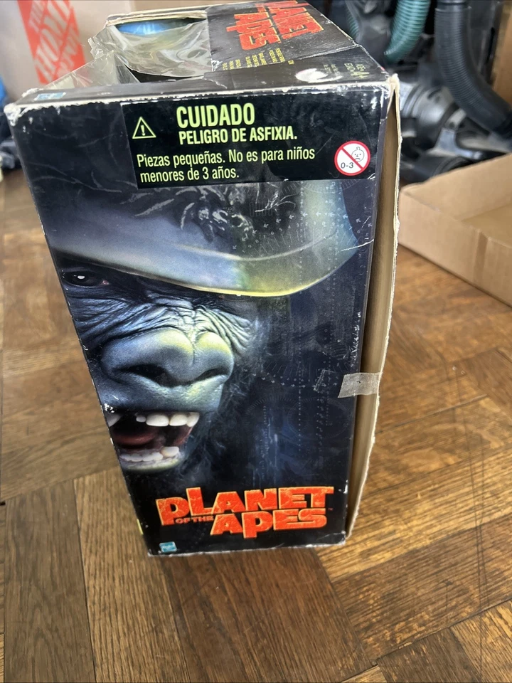2001 Hasbro Planet of the Apes Thade With Battle Steed Action Figure Box Wear - Image 3 of 4