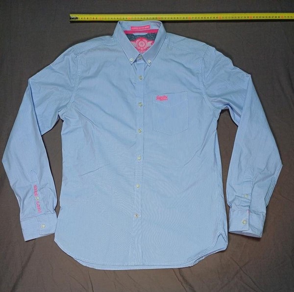 Men Superdry Shirt White Cotton 40 /L / 48