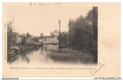 AYJP2-0249-86 - VIVONNE - Le moulin de la levée - Ansicht von der Rou-Brücke
