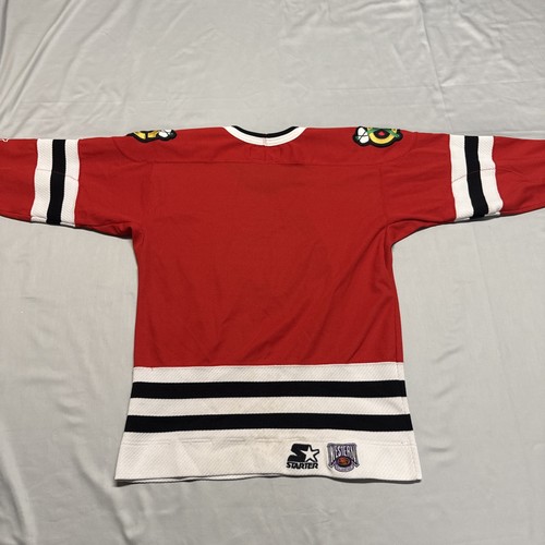 Vintage Starter NHL Chicago Blackhawks Western Conference Jersey Mens S/M - Picture 10 of 13
